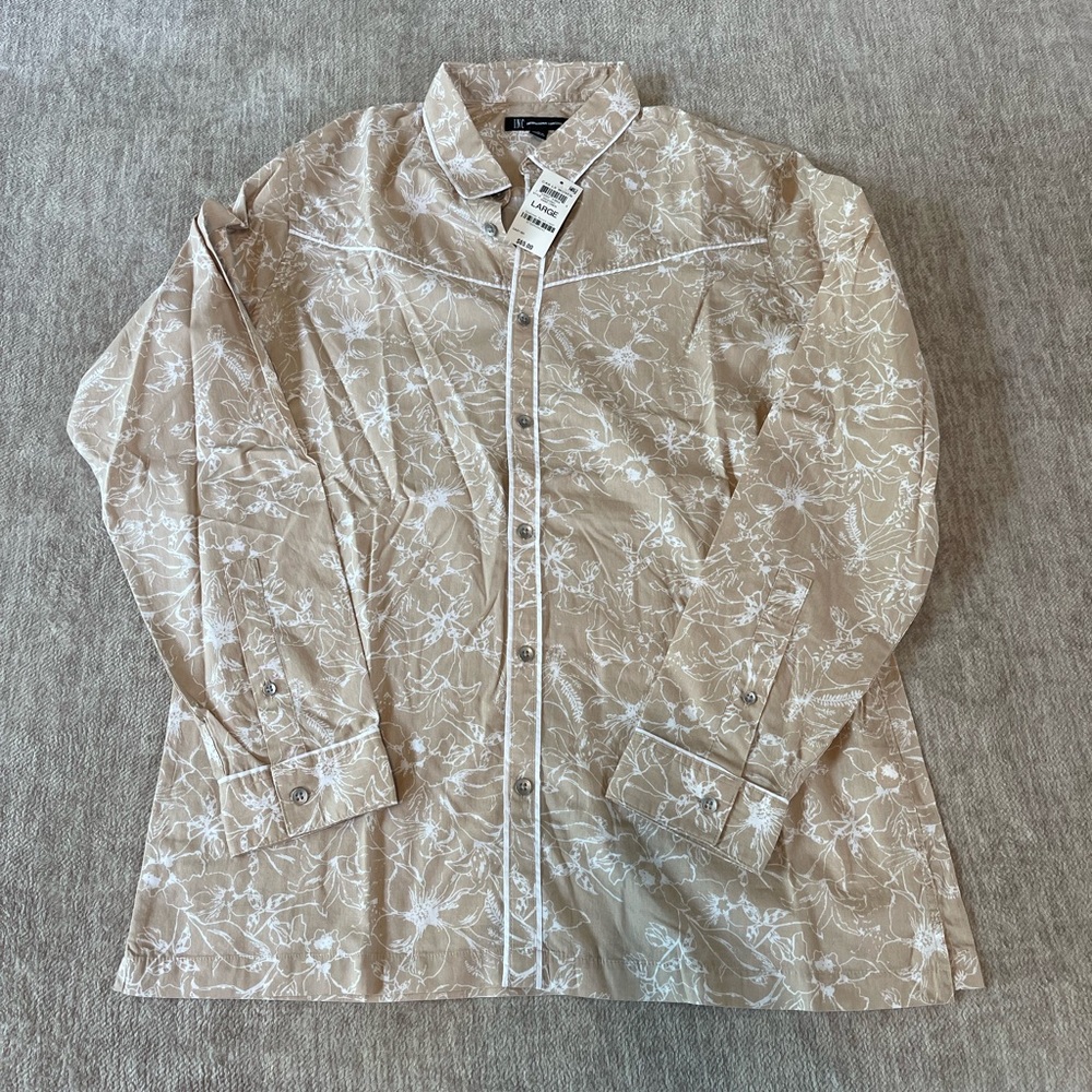 INC large men’s cowboy style dress shirt NWT